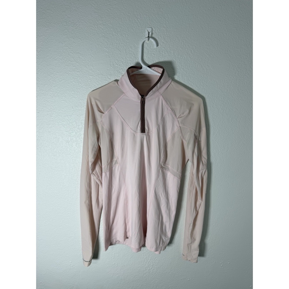 Lululemon Run Turn Around 1/2 Zip Long Sleeve Pink Women's Size 6 Medium - Picture 1 of 8